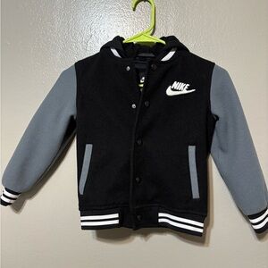 Little boys Nike Black and Gray Hooded Jacket